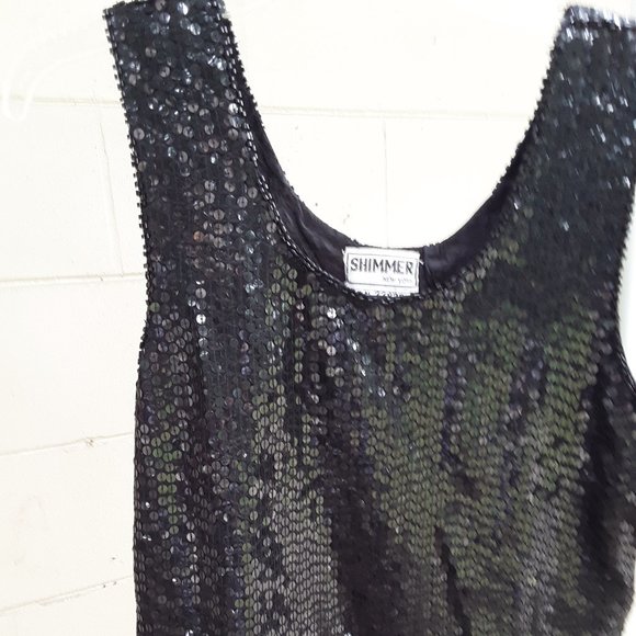 HUGE SALE Beautiful Shimmer Sequin top Sz M - Picture 3 of 9